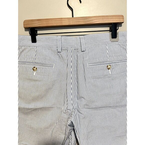 NWT J.Crew Men's 10.5" Shorts in Blue Stripe Catalina Waist 32 - Picture 11 of 12